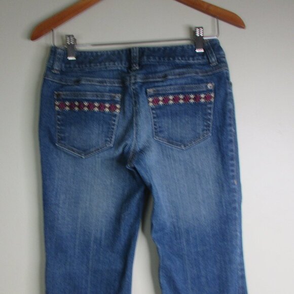 Ann Taylor Loft Jeans 2P Bootleg Embroidered - Picture 10 of 14